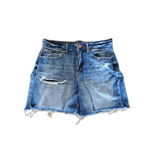 edgely Distressed Blue Denim Shorts 5" Insesam Womens 12 VGUC